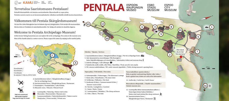 Espoon kaupunki: Saaristomuseo Pentalan karttakyltit