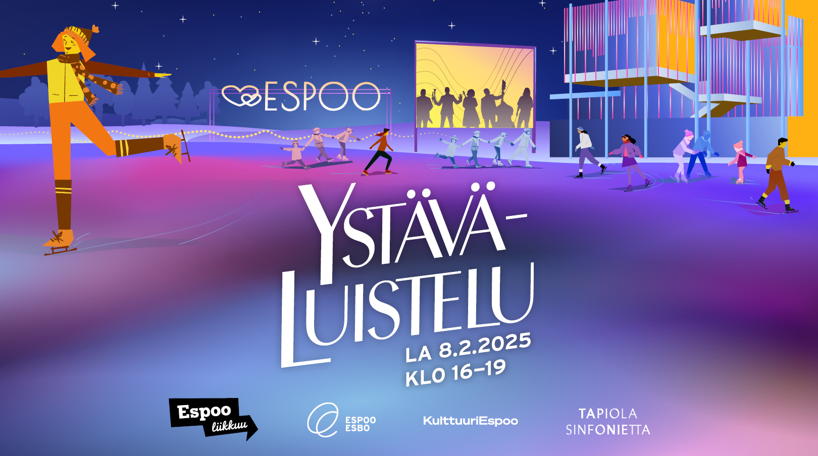 Espoo: Ystäväluistelu (annual skating event)